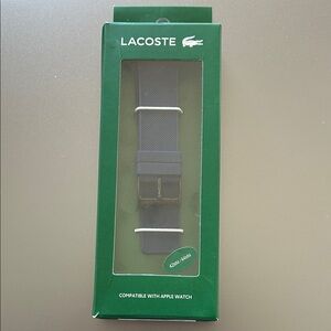 Lacoste Dark Blue Apple Watch Strap -Size 42/44 mm -New in Box